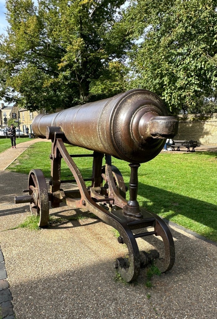 Ely cannon seen from the left side looking towards St Mary's Street