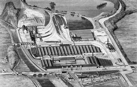 Carron Works, Falkirk in the late 1870s